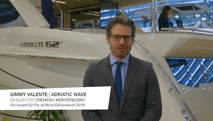 “THE ABSOLUTE VOICES”: AT BOOT DÜSSELDORF 2019 ON BOARD THE  62 FLY WITH GIMMY VALENTE OF ADRIATIC WAVE