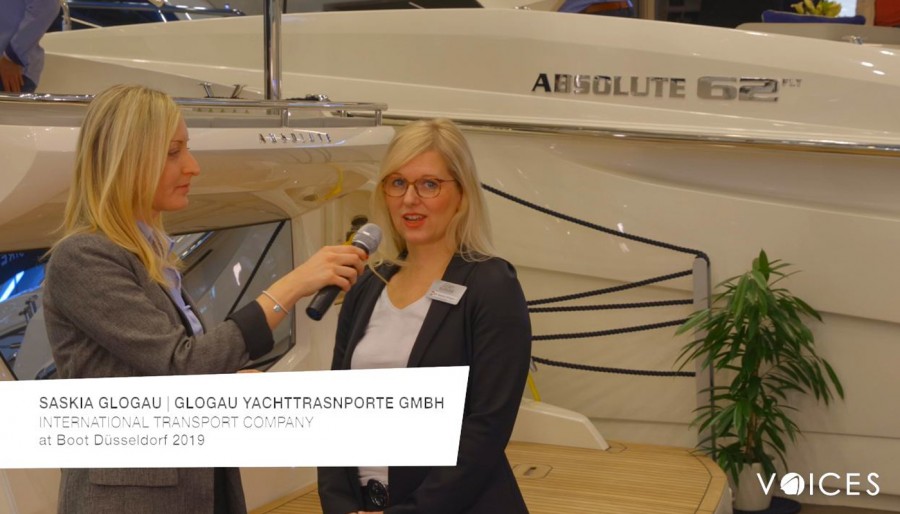 “THE ABSOLUTE VOICES”: AL BOOT DÜSSELDORF 2019 CON SASKIA GLOGAU DI Glogau Int. Yachttransporte GmbH